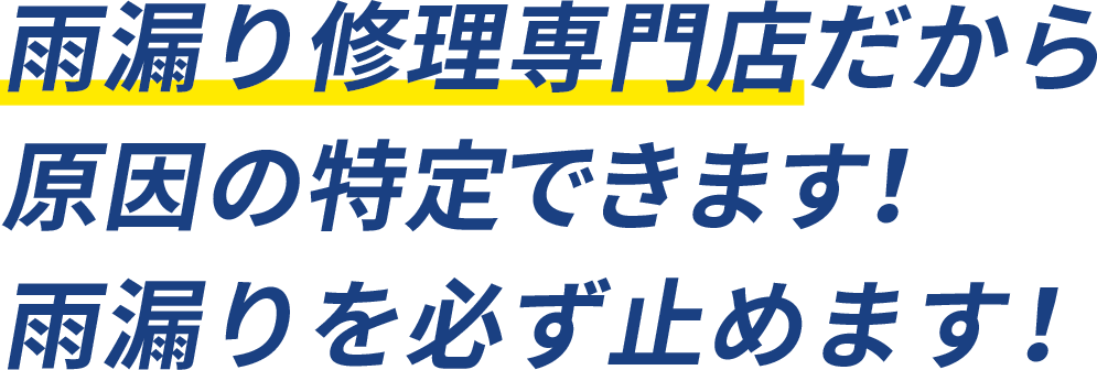 雨漏り修理専門店だから原因の特定できます!雨漏りを必ず止めます!